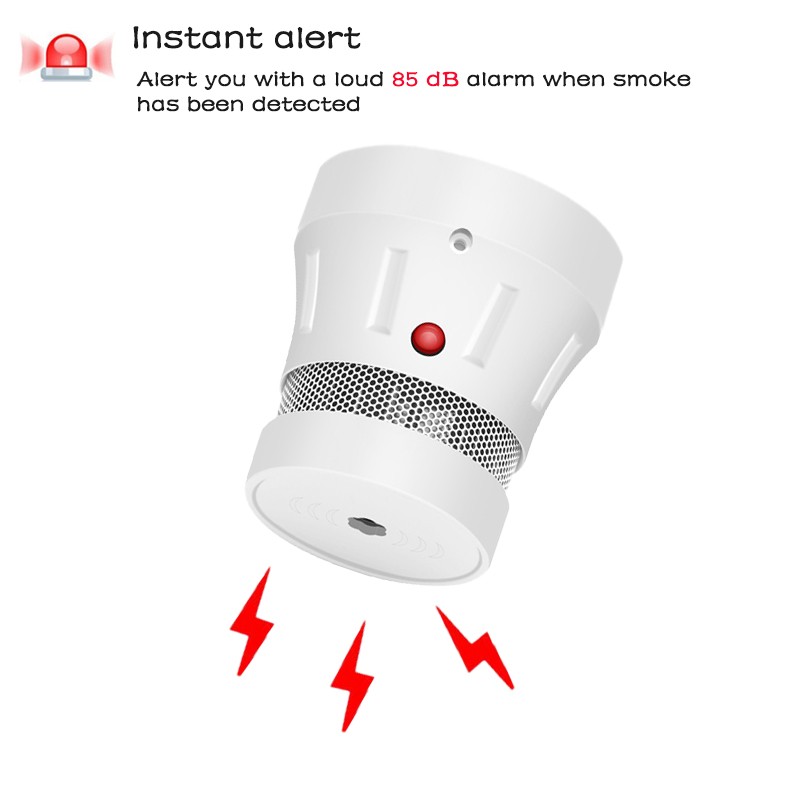 zigbee fire protection smoke sensor detector monitor security alarm system firefighter wifi tuya remote control for apartment