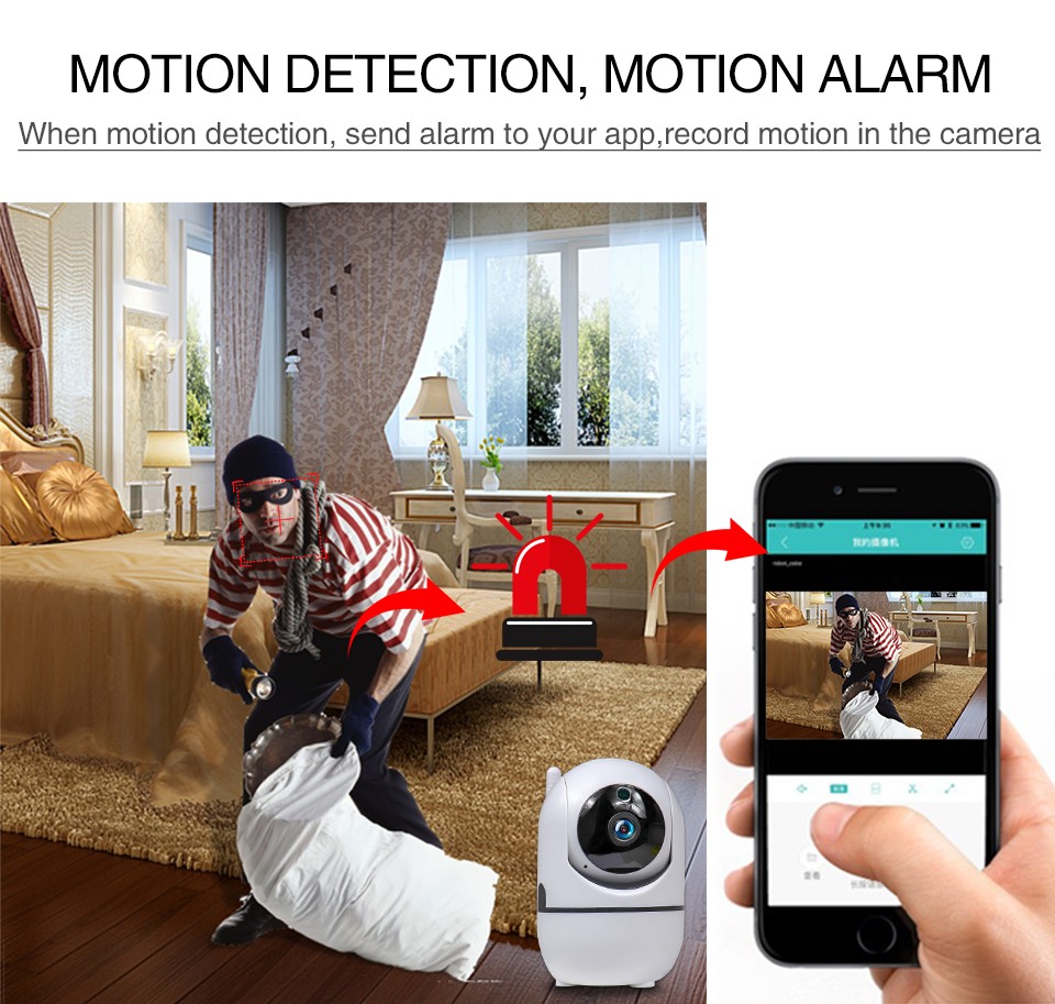 1080P Wireless IP Camera Wifi Intelligent Car Tracking Mini Camera HD Home Security Network 3MP CCTV Camera Baby Monitor Wifi