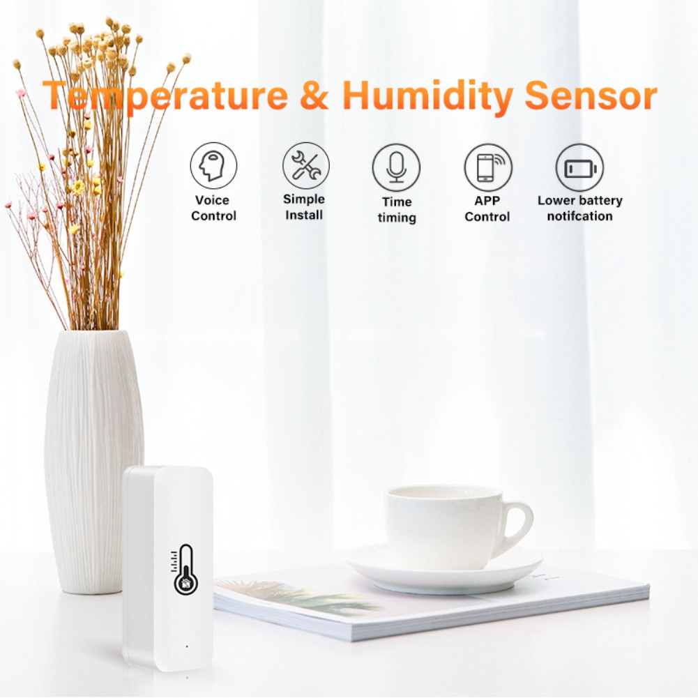 1/5pcs ZigBee 3.0 Smart Temperature Humidity Environmental Sensor Detector Work with Alexa Google Home Smart Life Tuya Gateway Hub