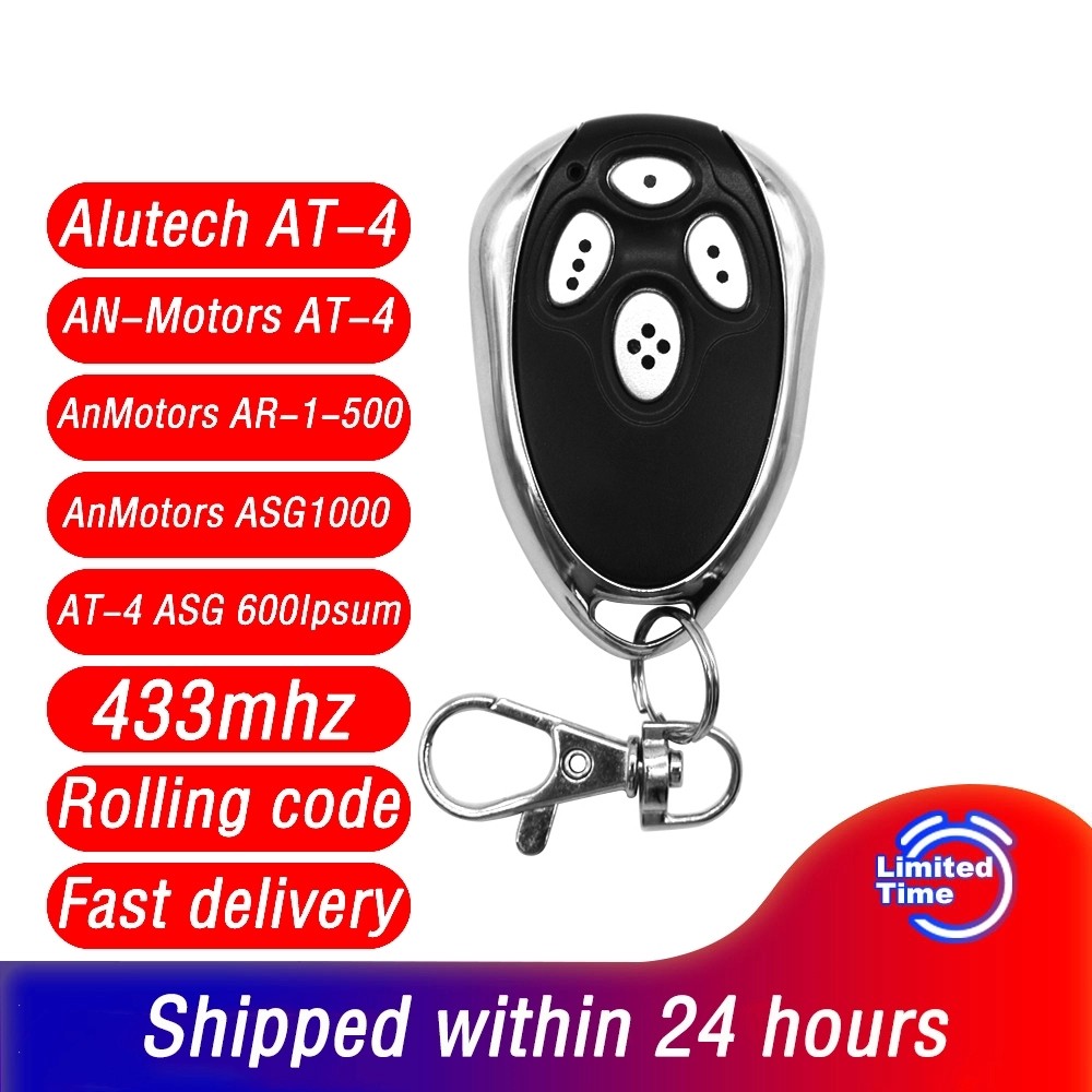 5pcs ANMotors Alutech AT-4 Remote Control 433.92MHz Rolling Code Garage Door Alutech AN-Motors AT-4 Remote 433MHz