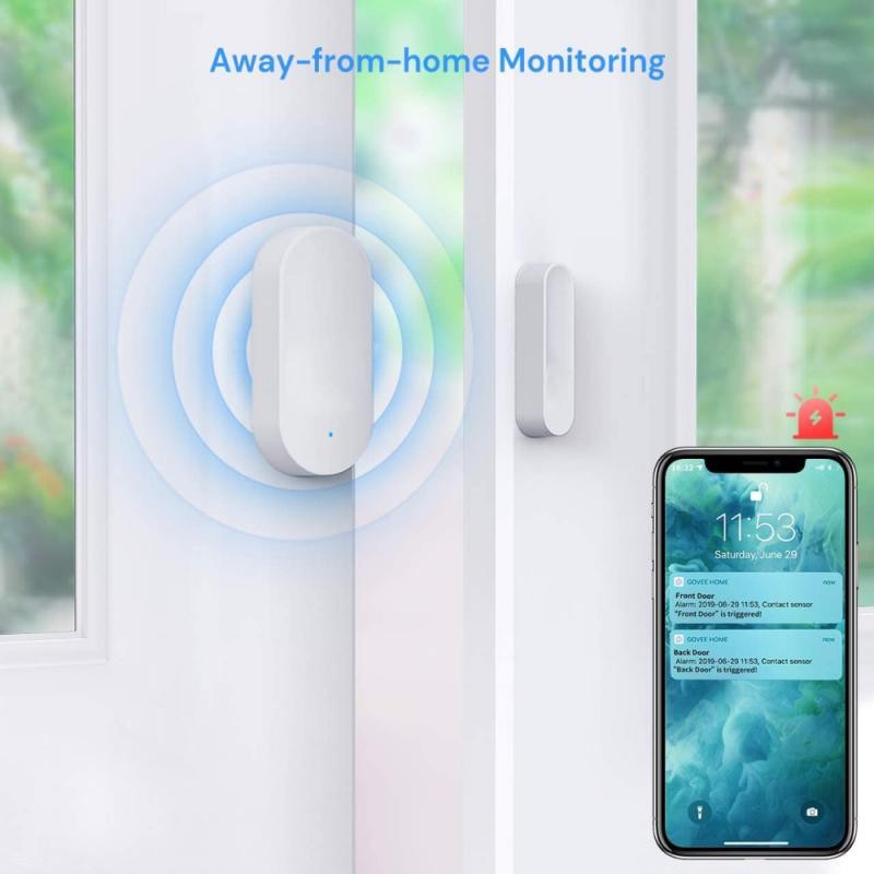 Tuya ZigBee Door Sensor Smart Home Open/Colsed Door Window Detectors 360° Security Alert System Support Google Home Alexa