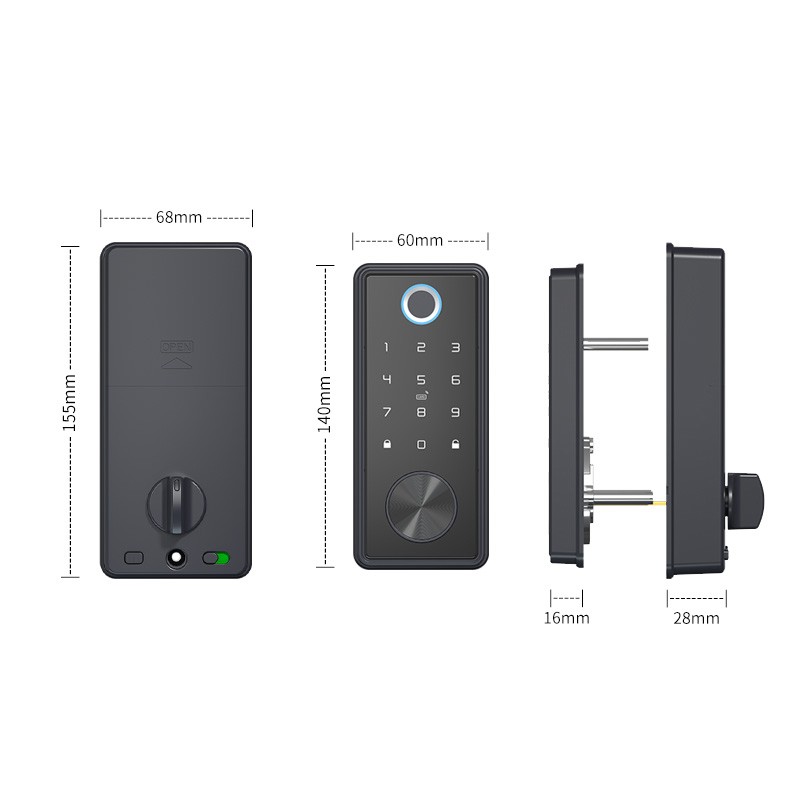 Tuya Smart Outdoor Lock Waterproof IP66 Outdoor Smart Fingerprint Door Lock Fechadura Digital Password for Home Hotel