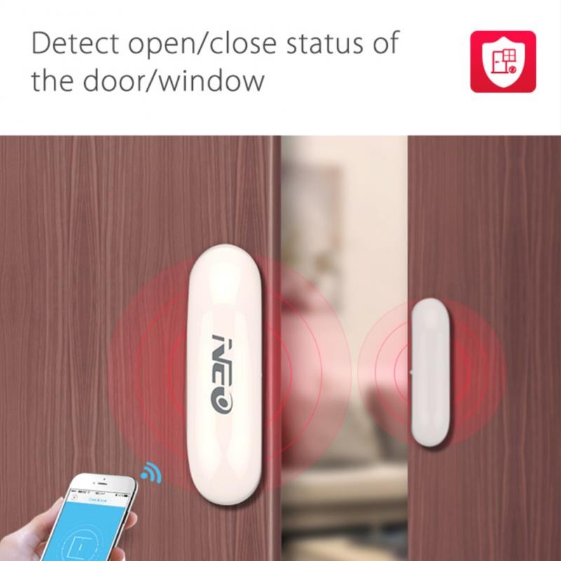 Tuya WiFi Door Sensor, Smart Door Open/Closed Detector, Smart Life APP WiFi Window Sensor Home Alarm Work with Alexa, Google Home