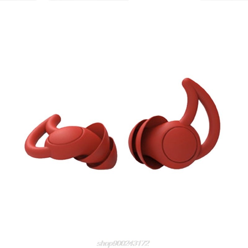 1 Pair Soft Silicone Ear Plugs Tapered Noise Reduction Sleep Earplugs Sound Insulation Ear Protector 2/3 Layers J03 21 Dropship