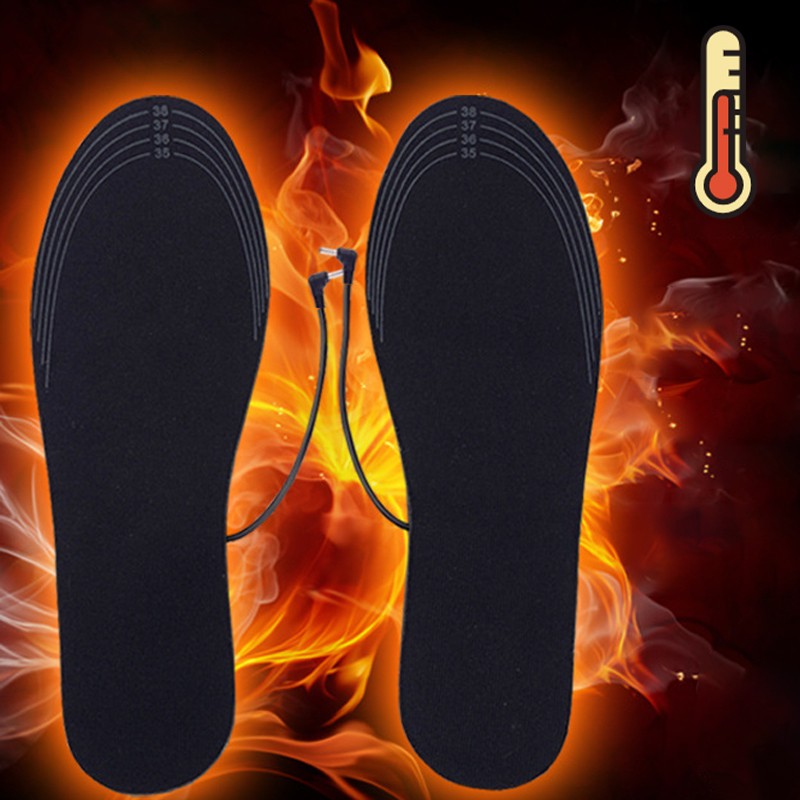 USB Heated Shoe Insoles Feet Warm Sock Heating Pad Electric Insoles Washable Warm Thermal Insoles Unisex Plantillas Para Los