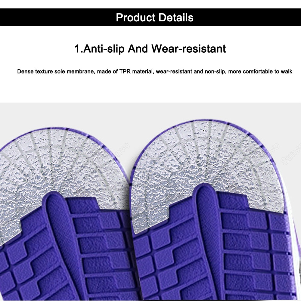 Sunvo Heel Sole Protector For Shoes Women Men Anti-slip Wear-resistant Rubber Soles For Shoes Repair Outsoles Replacement Pad