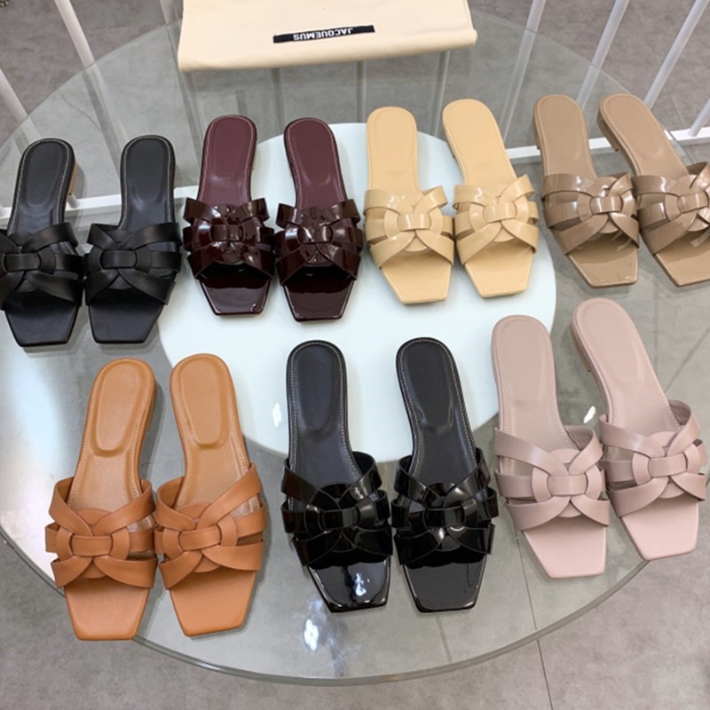 VALLU High Quality Full Leather Classic Thin Strap Mix Fashion Brand Outdoor Beach Slippers