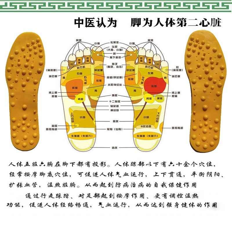 High quality orthopedic insole arch support insole soft rubber sports health care physiotherapy acupuncture point massage insole