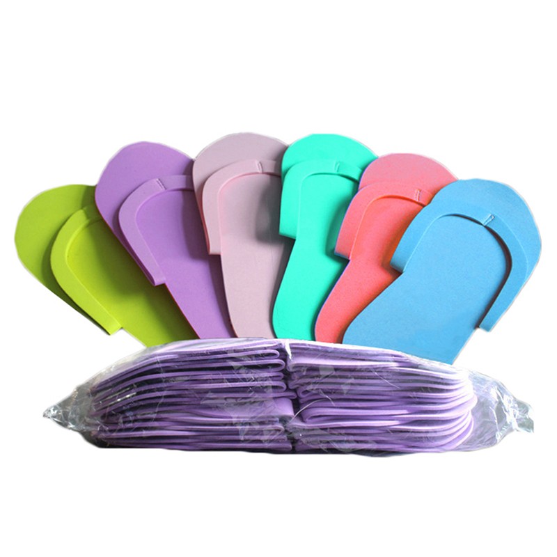 12 Pairs Spa Pedicure Sandals Disposable Foam Slippers Foam Pedicure Slippery For Salon Spa Pedicure Flip Flop Tools