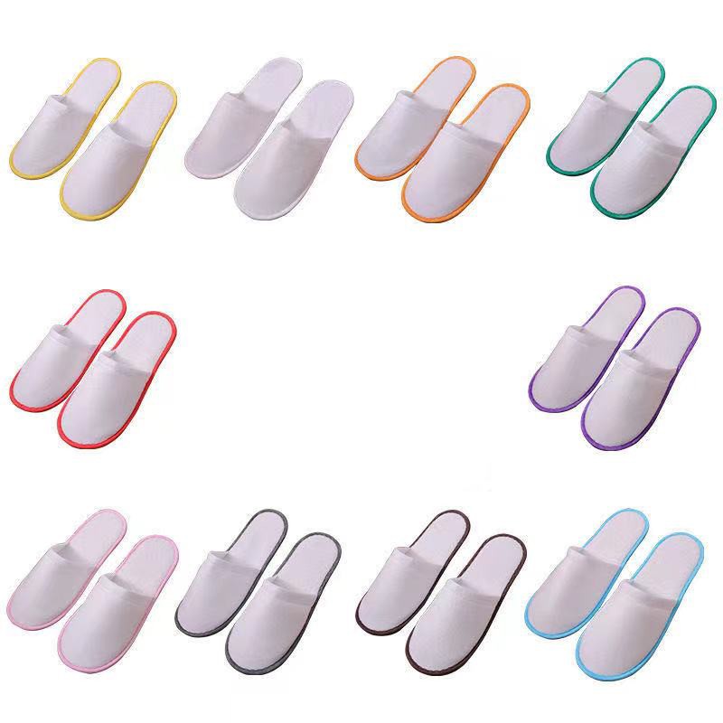 50pcs Disposable Slippers Men Women Business Travel Passenger Shoes Home Guest Slippers Hotel Beauty Club Shoes Indoor Slippers