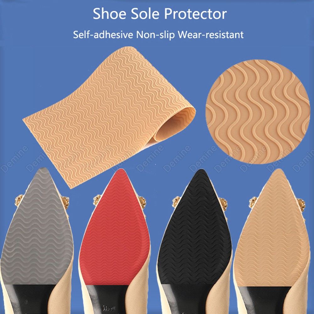 Non-slip Rubber Sole Protector for High Heels Self-adhesive Repair Board Shoe Care Tool Mat