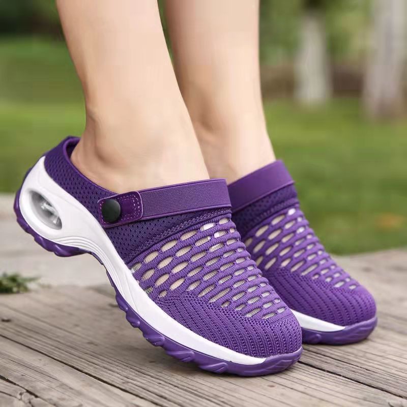 2022 New Women's Shoes Non-slip Thick Sole Sandals Women's Breathable Mesh Sandals Outdoor Walking Slippers