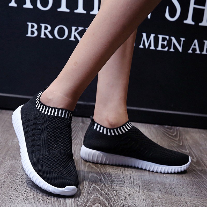 Rimocy Breathable Mesh Women Sneakers 2022 Spring Running Shoes Comfortable Woman Soft Sole Knit Sock Shoes Plus Size 35-43