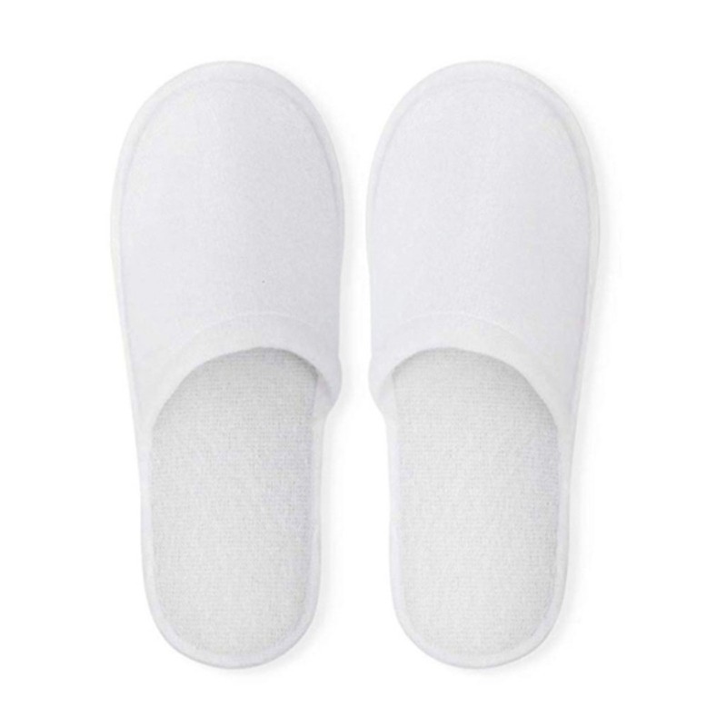 12 Pair Closed Toe Disposable Slippers Women Men Ultra Thin Brushed Plush Non-slip Disposable Slippers For Home Hotel Guest Use