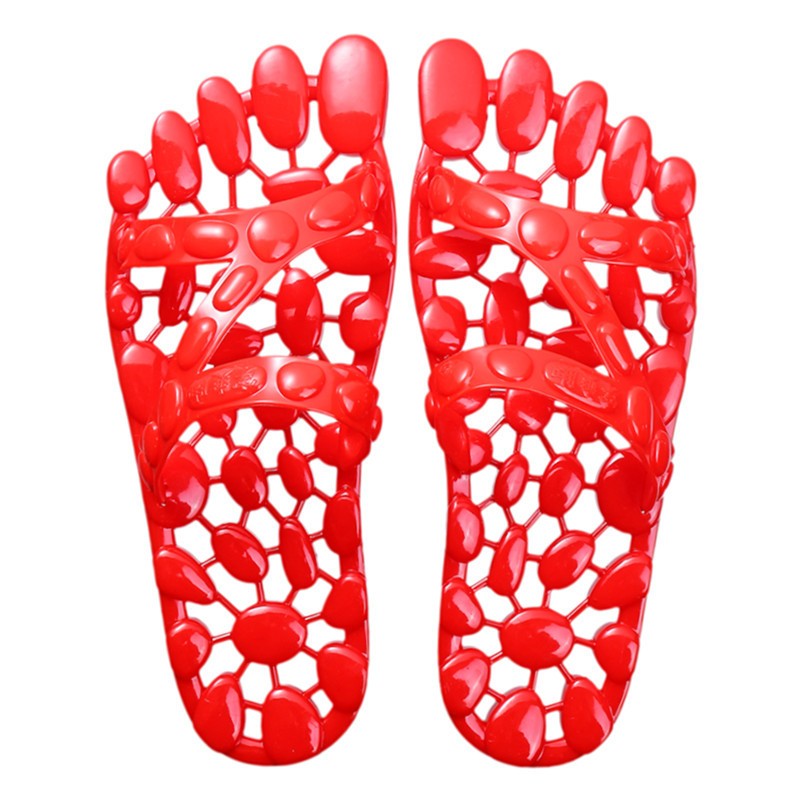 Home cool slippers women's summer indoor anti-skid men's home Leaky Bathroom Bath home massage slippers lovers