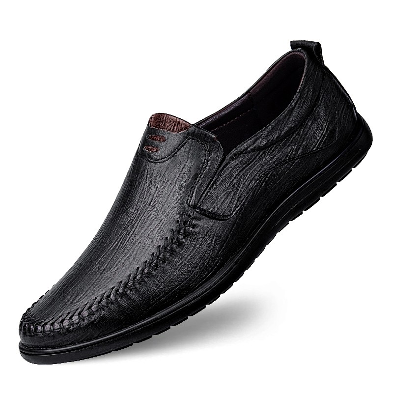Men's genuine leather shoes moccasin slip-on shoes casual driving shoes