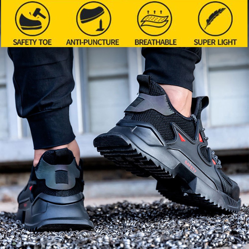 Men's safety shoes breathable anti-smashing anti-puncture safety shoes work shoes new all seasons