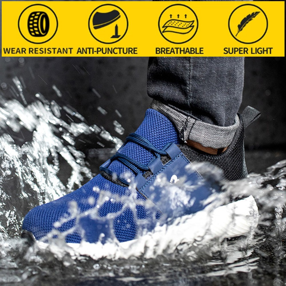 Spring/Summer Breathable Fabric Safety Shoes Leisure Sports Mixed Colors For Steel Head Low Wear Safety Shoes Anti-drop