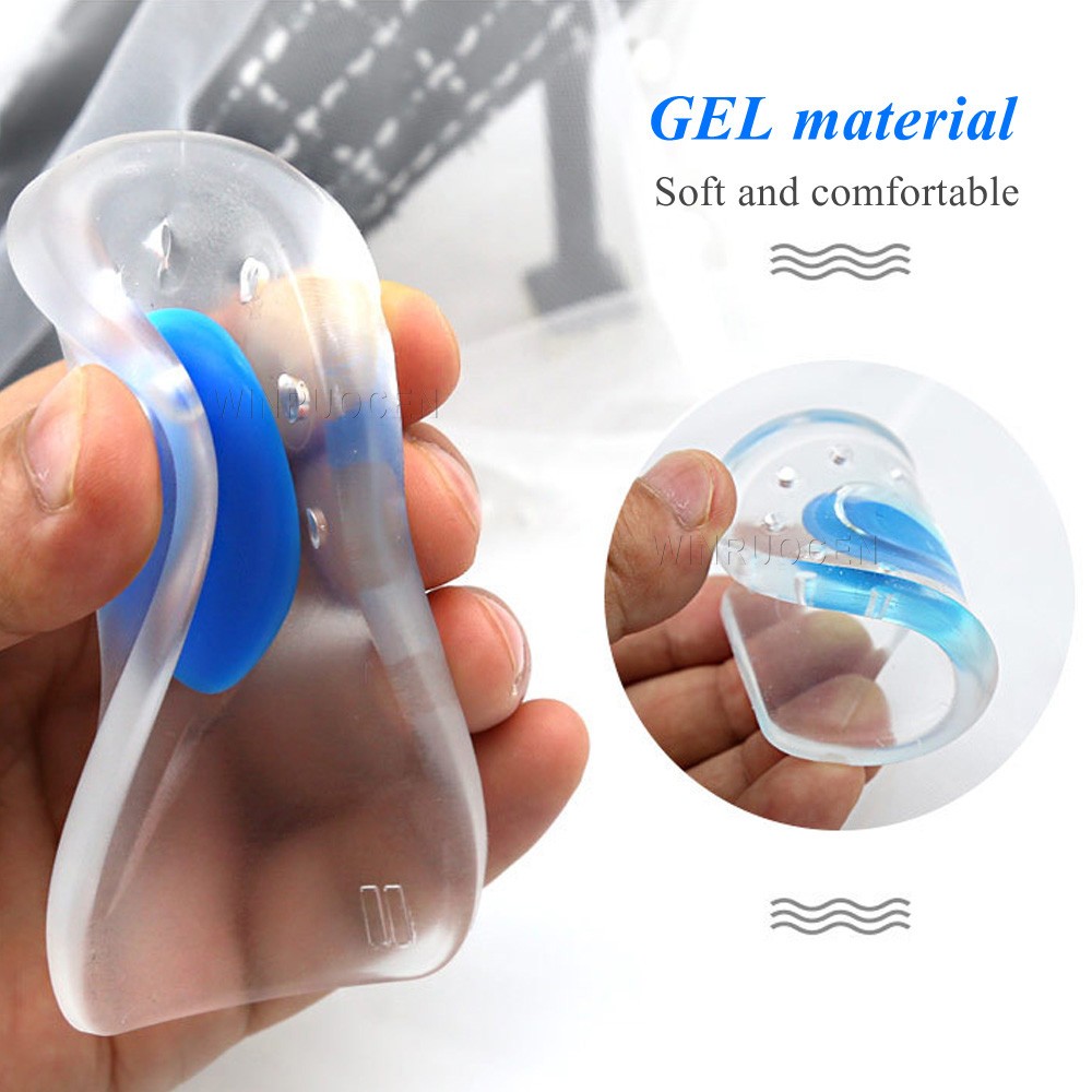 Silica Gel Heel Insoles For Men Women Foot Pain Relief Shoe Cushion Foot Care Tool