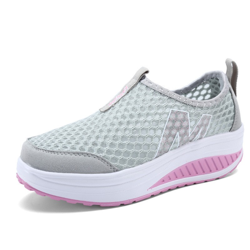 Women's Height Cushioning Shoes Casual Platform Breathable Soft Cushioning Sneakers Light Mesh Platform Vulcanized Shoes