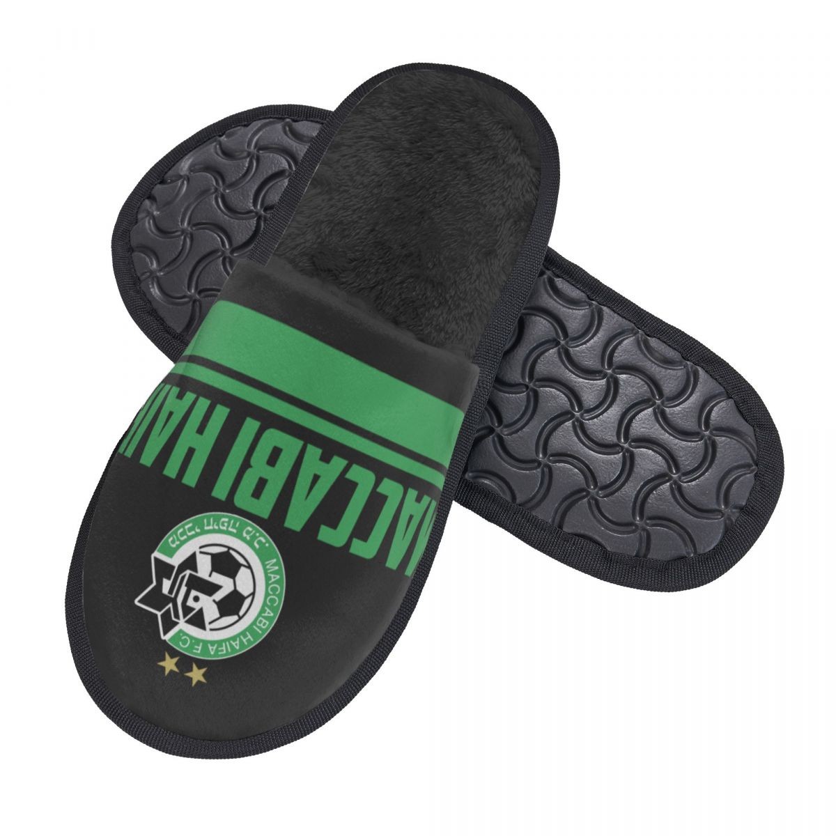 Maccabi Haifa Fc Women and Men Fluffy Slipper Soft Plush Warm Home Shoes Anti-slip Cozy Plush