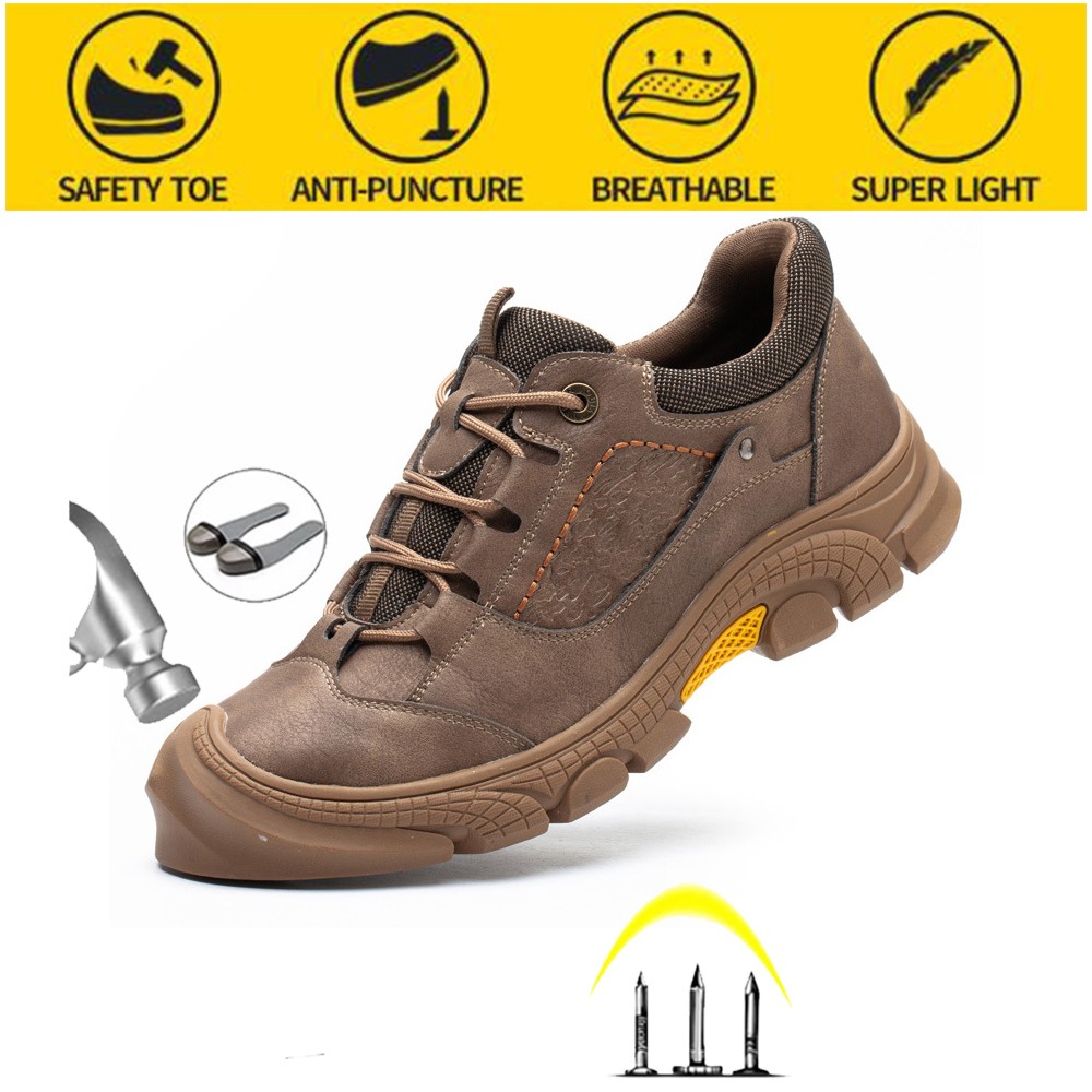 Safety insurance shoes men deodorant anti-puncture steel toe cap insulated electric safe wear-resistant winter work shoes