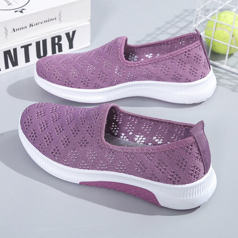 Summer Korean Fashion Mesh Women Shoes Comfortable Breathable Hollow Gym Walking Casual Sneakers Flat Ladies Vulcanized Shoes