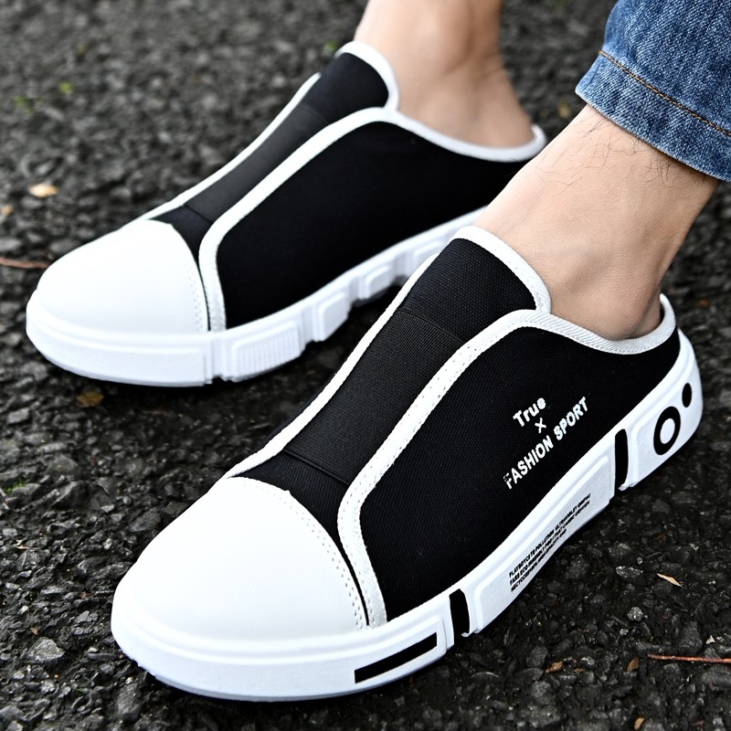 2021 summer new chef shoes for men canvas shoes breathable creativity lazy slippers men's shoes outdoor non-slip casual shoes