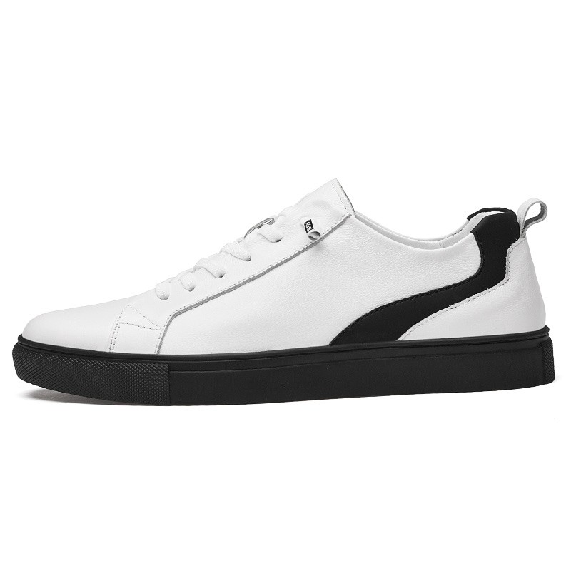 Leather shoes casual sneakers men's shoes comfortable quality leather shoes men's Korean version white shoes