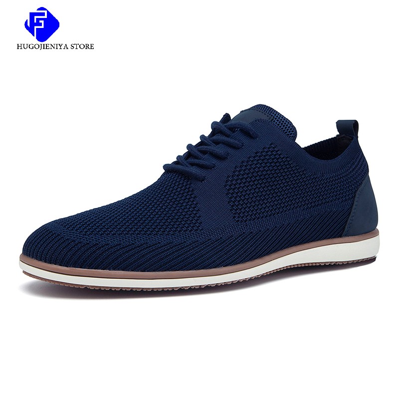 2022 new summer men's British-style shoes classic light breathable mesh flat shoes fashion casual business dress shoes large size