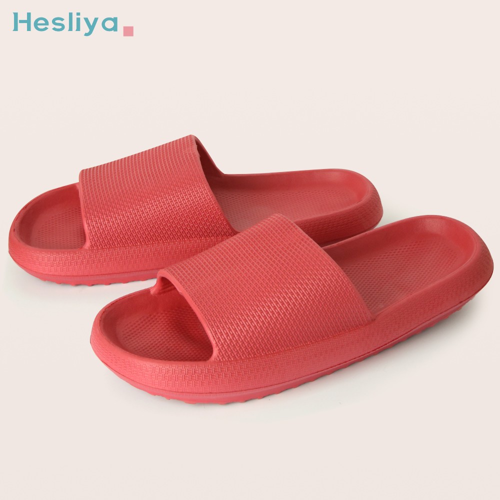 Thick Platform Slippers Cloud Slippers Non-slip EVA Soft Waterproof Cloud Sandals Silent Damping Bathroom Indoor Shoes For Women