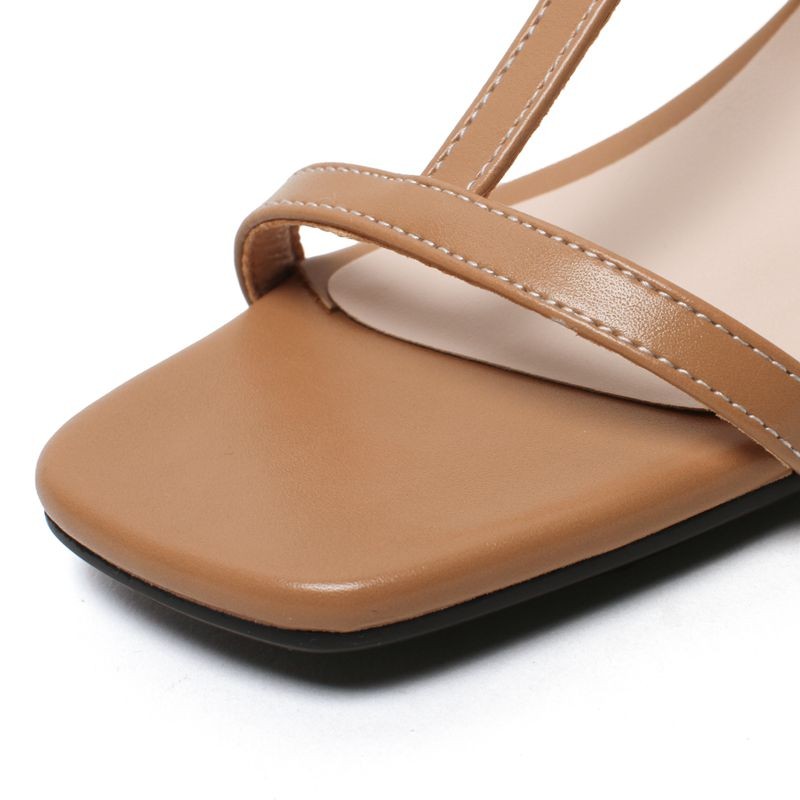 VENTACT New Fashion Women Shoes Open Toe Round Heel Sandals T-strap Slip On Slides Shoes Female Shoes Casual Size 30-43