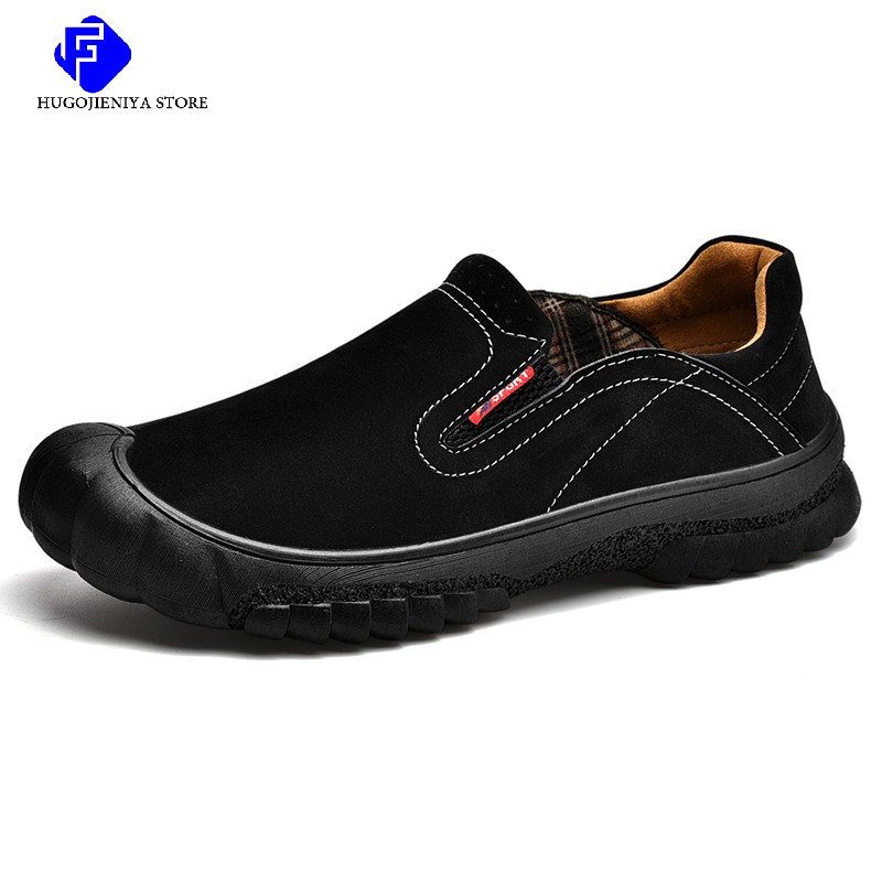 Brand Genuine Leather Men Outdoor Shoes Suede Leather Loafers Luxury Men Sneakers Handmade Driving Shoes Breathable Casual Shoes