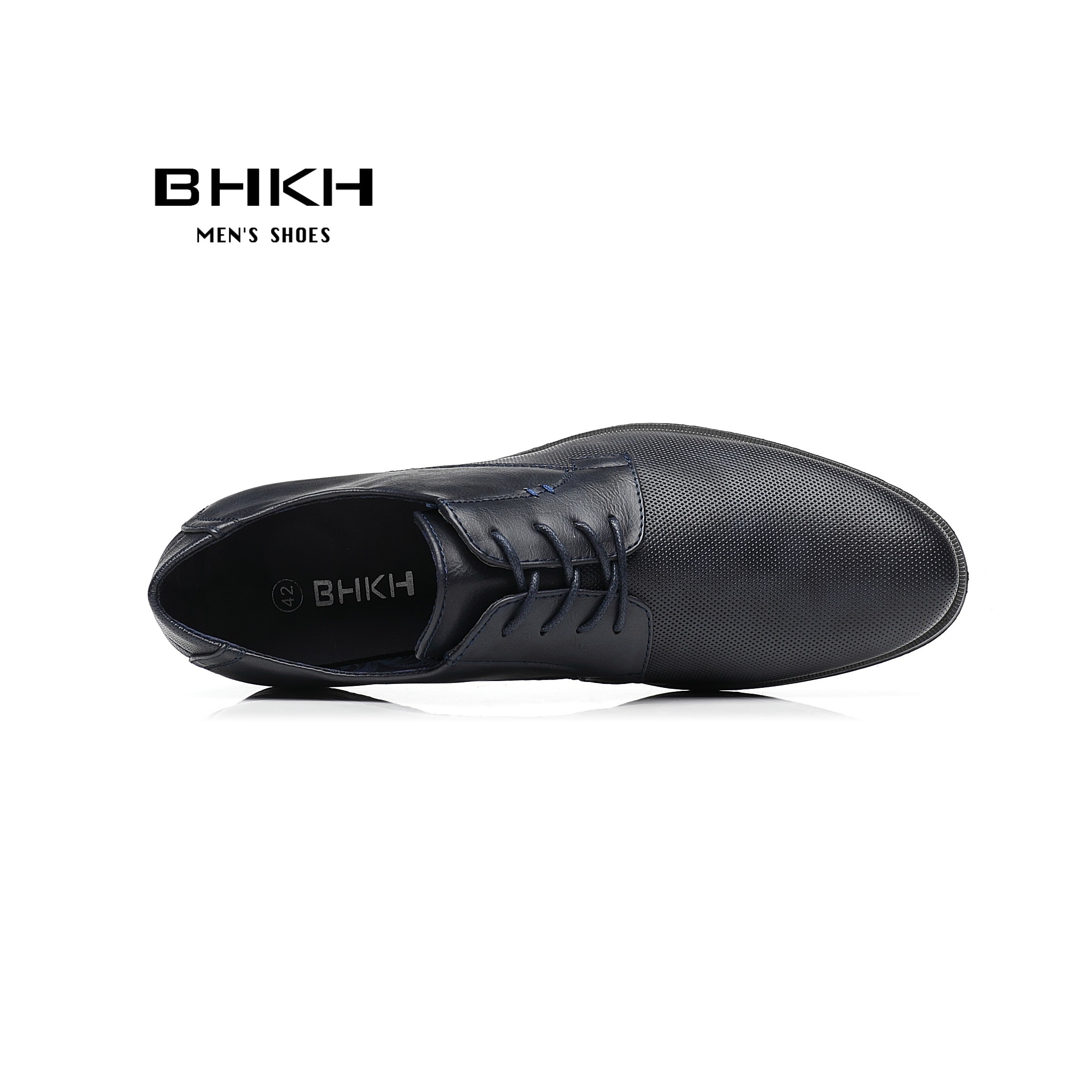 BHKH 2022 leather men casual shoes work office lace-up light dress men shoes