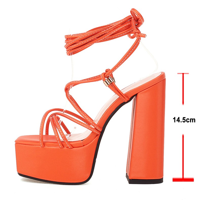 Meotina Women Shoes PU Leather Cross Strap Sandals Super High Heel Sandals Thin Heel Platform Women's Shoes Summer Green White