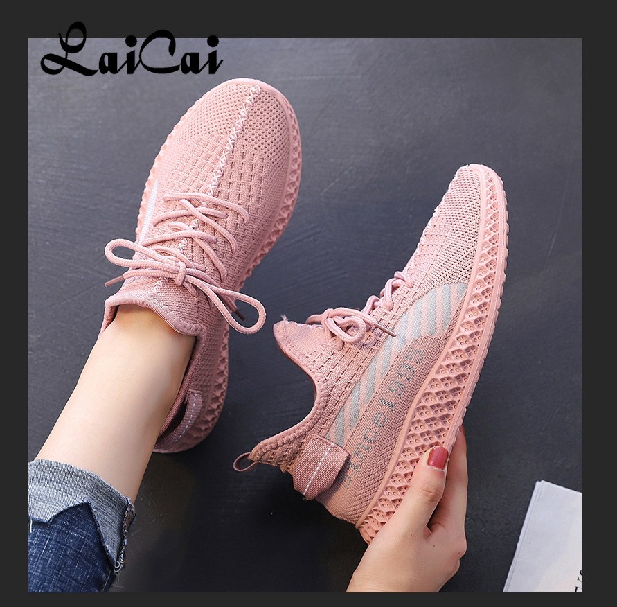 2021 Fashion Women's Sneakers New Lightweight Casual Breathable Shoes Women Lace-up Non-slip Flats Loafers