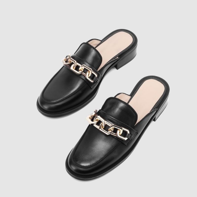 VENTACT New Women Sandals Metal Chain Genuine Leather Women Shoes Fashion Cool Summer Shoes for Women's Shoes Size 34-40