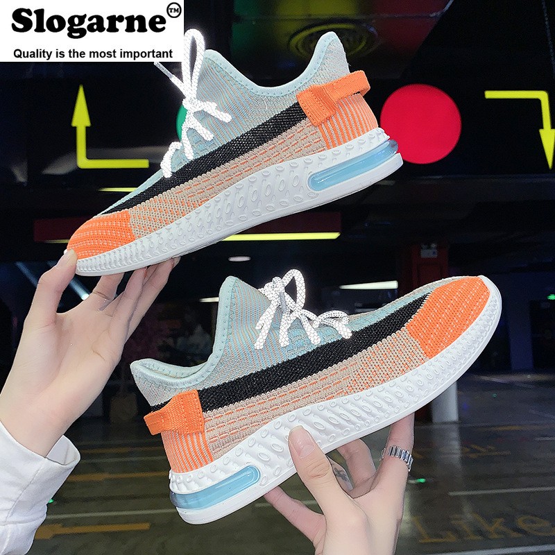 Women's casual shoes new coconut women's shoes fashion popular sneakers weave breathable lightweight non-slip thick sole mesh shoes