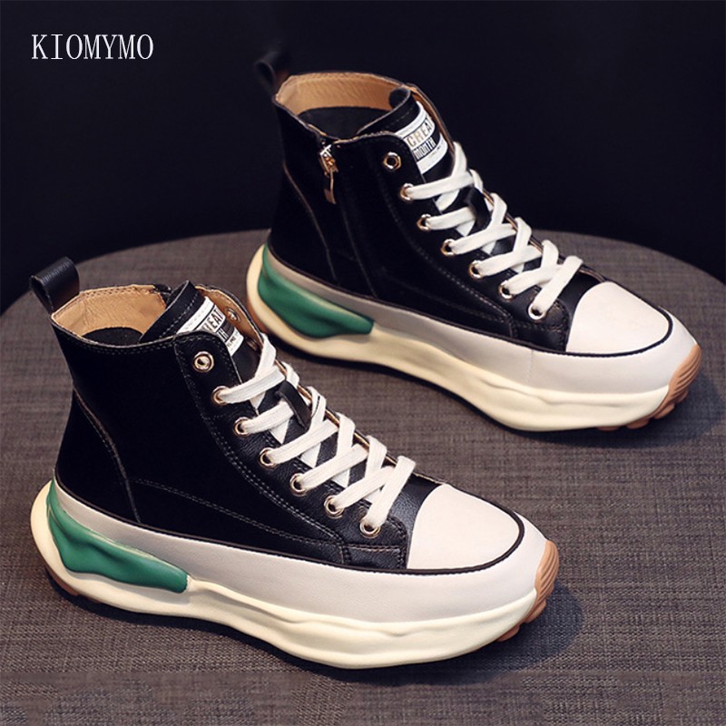 White shoes women's shoes 2021 Korean version of the autumn new thick-soled casual increase flat-soled women's shoes trend