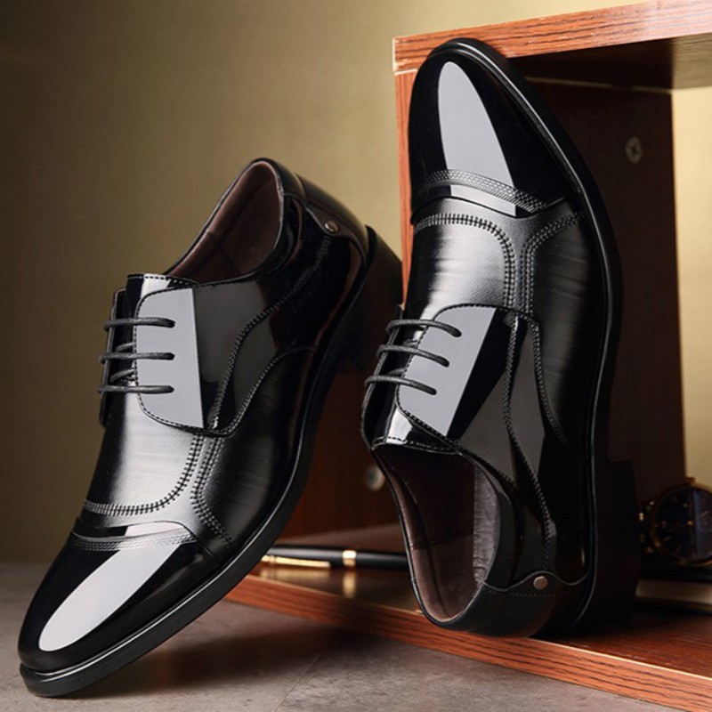 Luxury Business Oxford Leather Shoes Men Breathable Rubber Formal Dress Shoes Male Office Wedding Flats Shoes Mocassin Homme