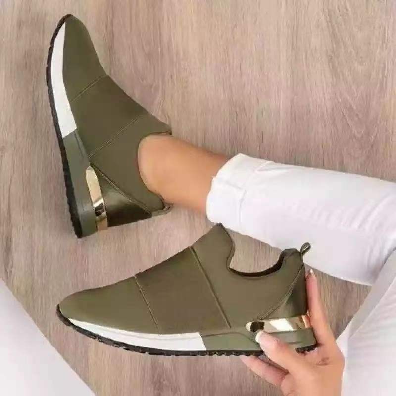 women loafers spring autumn esbadrille elastic band flat shoes female casual comfort cloth shoes ladies flats plus size