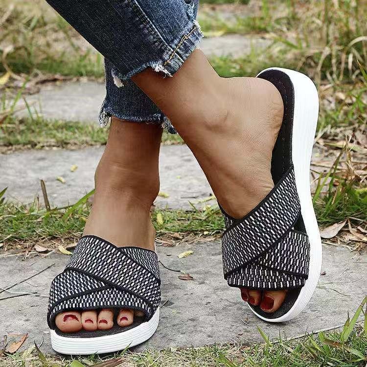 Slippers Women Shoes 2021 Summer Flats Platform Sandals Soft Ladies Casual Beach Shoes Woman Flip Flops Female Slides 43