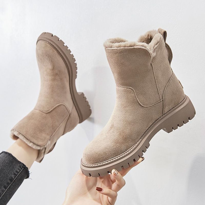 snow boots women winter 2021 new plus velvet shoes woman warm boots thick furry black cotton shoes women boots botas de mujer