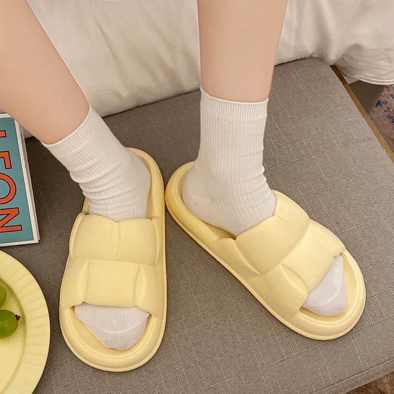 Rimocy 2022 Summer Women Slippers Eva Soft Slipper Beach Sandal Women Thicken Home Bathroom Home Slippers Plus Size