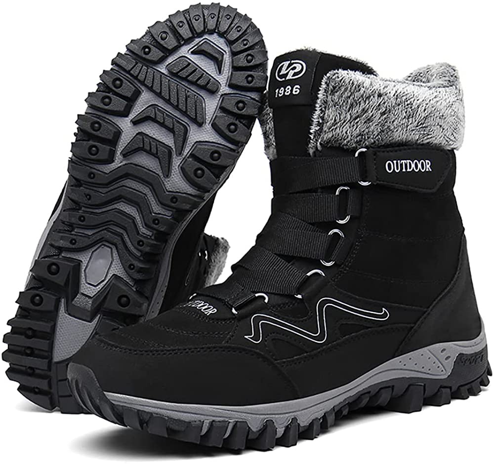 Women Winter Snow Boots Outdoor Shoes For Women Men Hiking Trekking Boots Couple Shoes Lightweight Anti-slip Warm Plush Boot