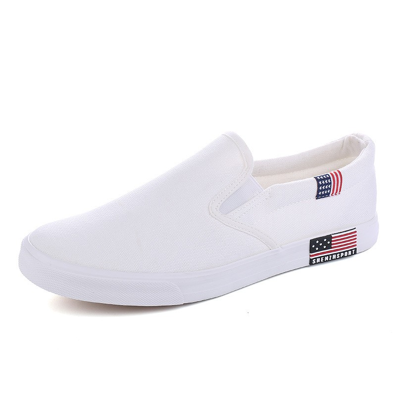 ZYYZYM Canvas Men Shoes Slip-on Style Unisex Breathable Top Fashion Cloth Youth Loafers Male Shoes Plus Size