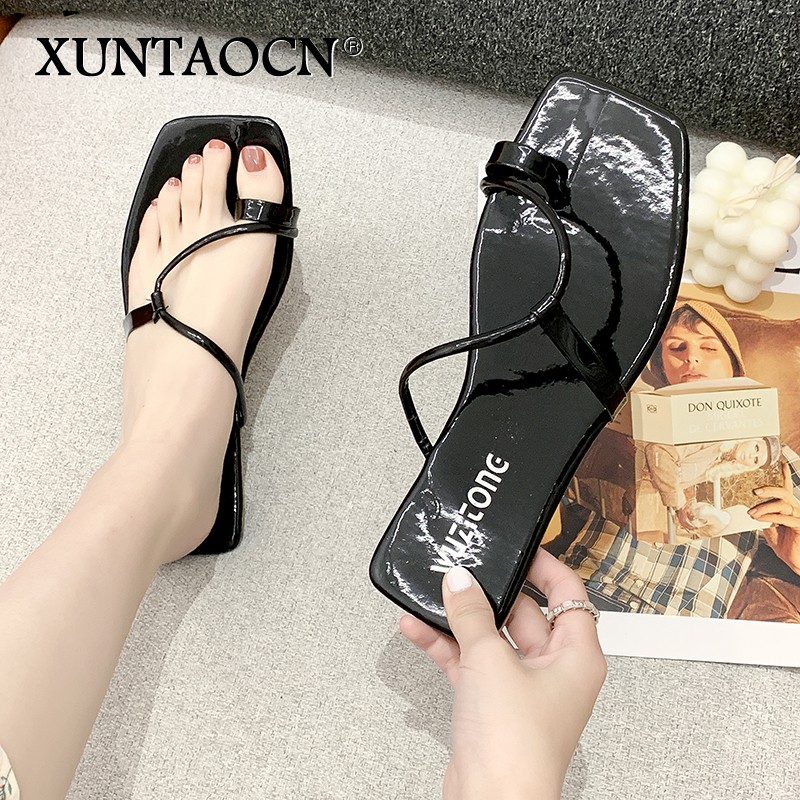 Women Summer Slippers Female Outdoor Fashion Flat Slides Euro and American Tide Rubber Soled Ladies Non-slip Slippers Selling