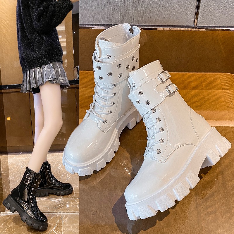 35-43 women's shoes 2021 autumn and spring new short tube fashion boots women's high-heeled 5cm Sense Martin boots