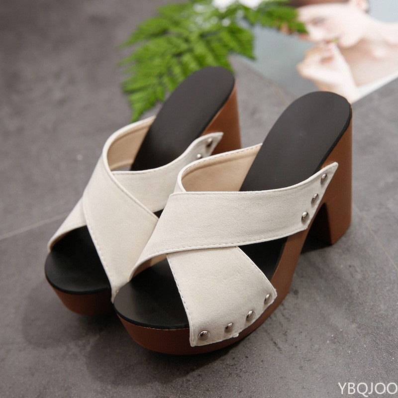 Women's summer square sandals high heels elegant women's shoes women's shoes ladies heels women's shoes