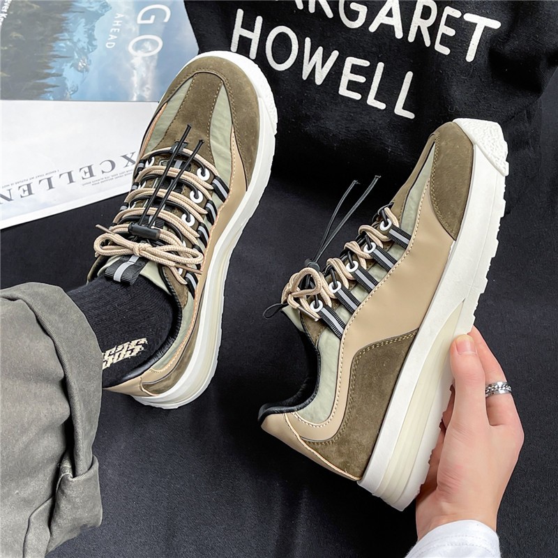 Men's casual shoes spring and autumn new men's formal shoes lace up trend soft-soled lightweight student sports white shoes